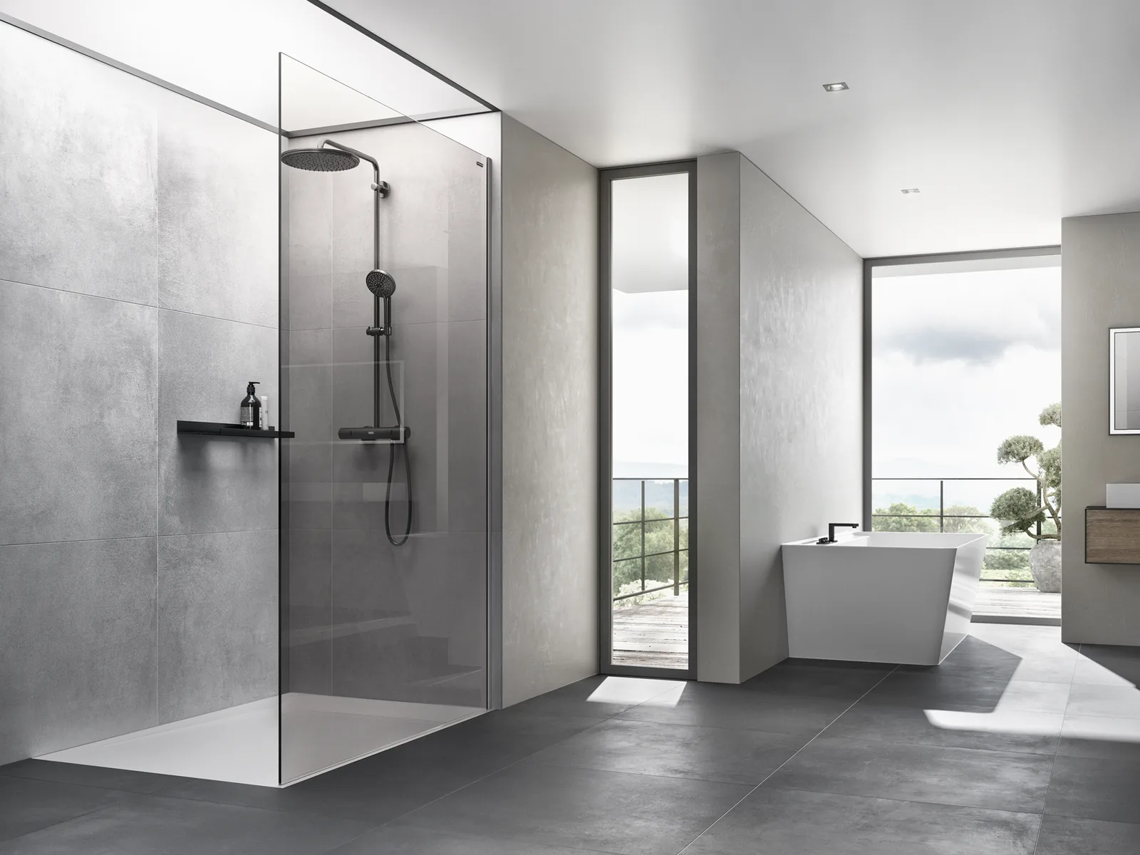 Duscholux Fjord Air – walk-in sprchová zástěna